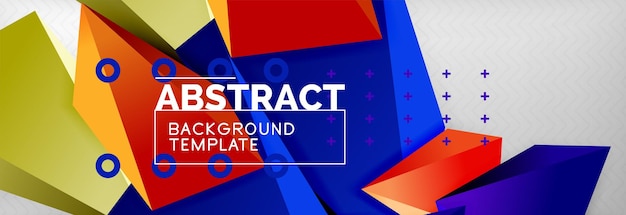 Triángulos modelo de polígono de fondo vectorial en 3D