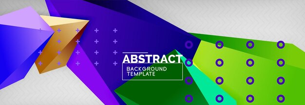 Triángulos modelo de polígono de fondo vectorial en 3D