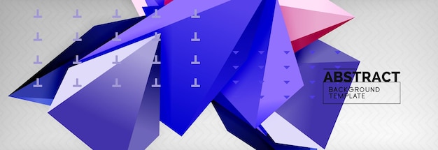 Triángulos modelo de polígono de fondo vectorial en 3D