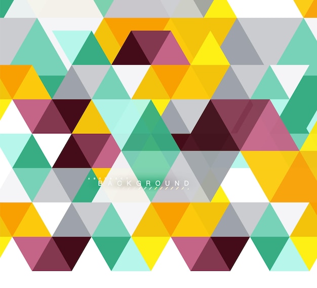 Triángulos multicolores concepto de azulejos de mosaico de fondo abstracto