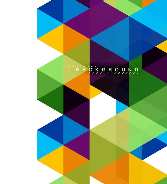 Triángulos multicolores concepto de azulejos de mosaico de fondo abstracto