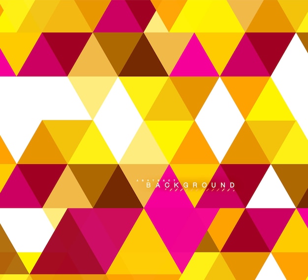 Triángulos multicolores concepto de azulejos de mosaico de fondo abstracto
