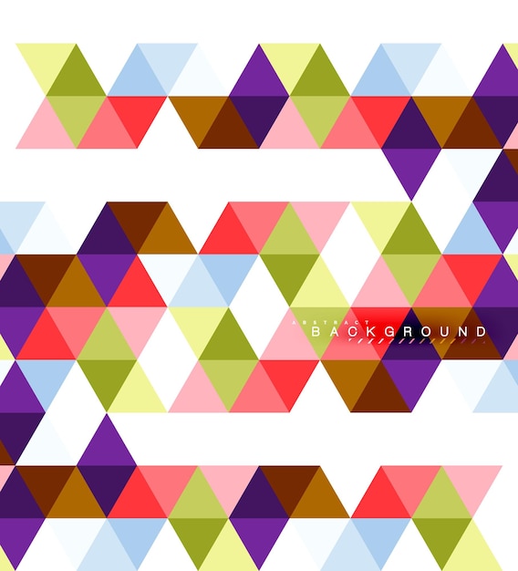 Triángulos multicolores concepto de azulejos de mosaico de fondo abstracto