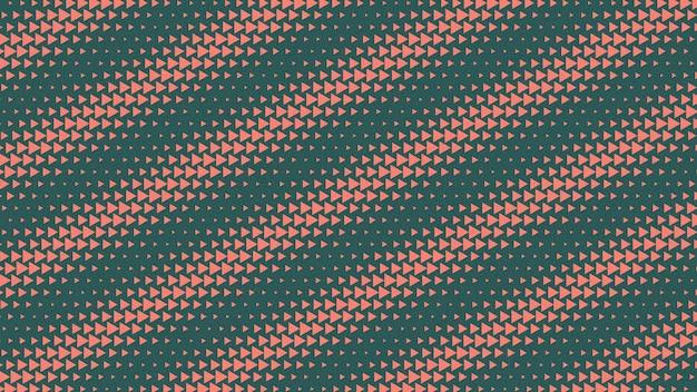 Triángulos patrón de medio tono con rayas estructura inclinada abstracción naranja verde