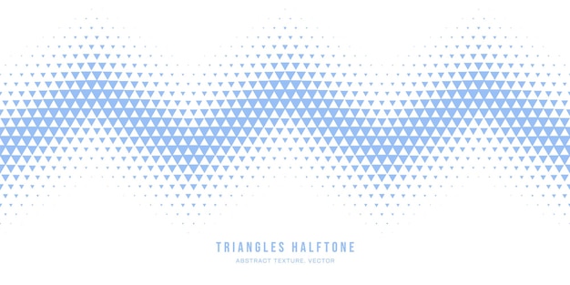 Triángulos Patrón Semitono Vector Abstracto Aislado Zig Zag Borde Azul Transparente