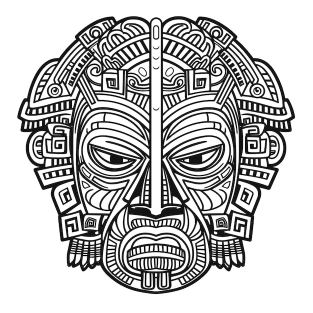 Tribal hawaii tótem africano tradicional máscara de madera hawaii máscara exótica cara africana escultura de madera