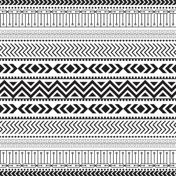 Vector tribal de patrones sin fisuras geométrica perfecta