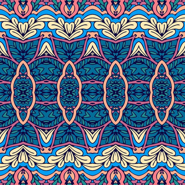 Tribal vintage abstracto floral geométrico étnico de patrones sin fisuras ornamentales