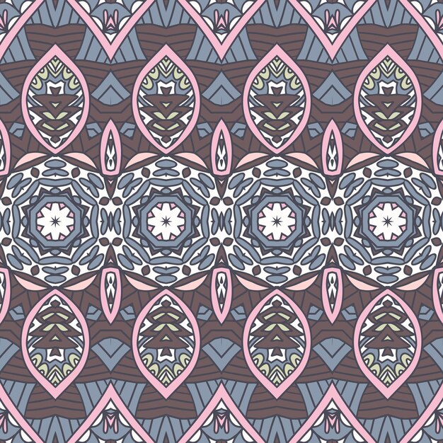 Tribal vintage abstracto geométrico étnico de patrones sin fisuras ornamental indio color apagado diseño textil