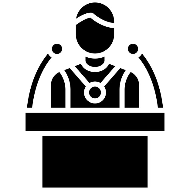 Tribuno de estilo de ilustración vectorial