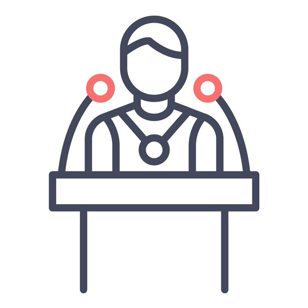 Tribuno de estilo de ilustración vectorial