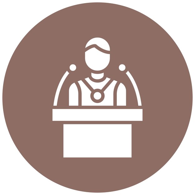 Tribuno de estilo de ilustración vectorial