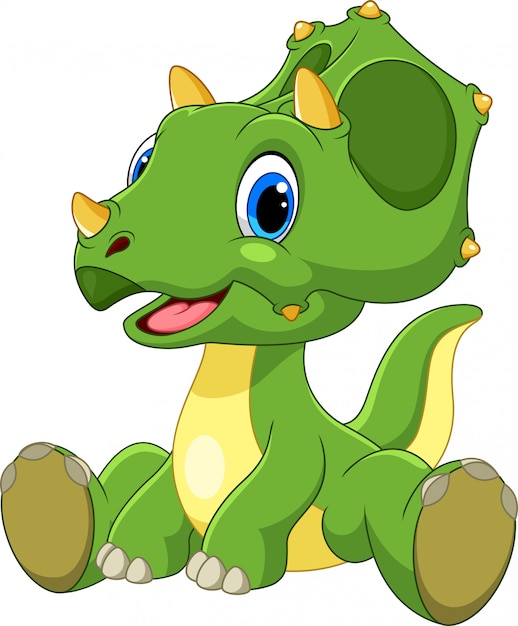 Triceratops lindo bebé de dibujos animados