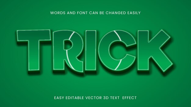 Trick fuente de estilo de texto 3d en negrita