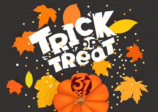 Trick or treat banner de vacaciones