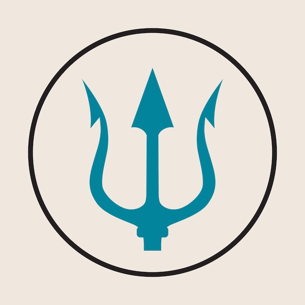 Trident diseño de icono vectorial cool abstracto arte de moda colorido fondo de ilustración