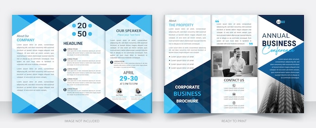 Trifold folleto de negocios trifold folleto de diseño corporativo trifold folleto premium.