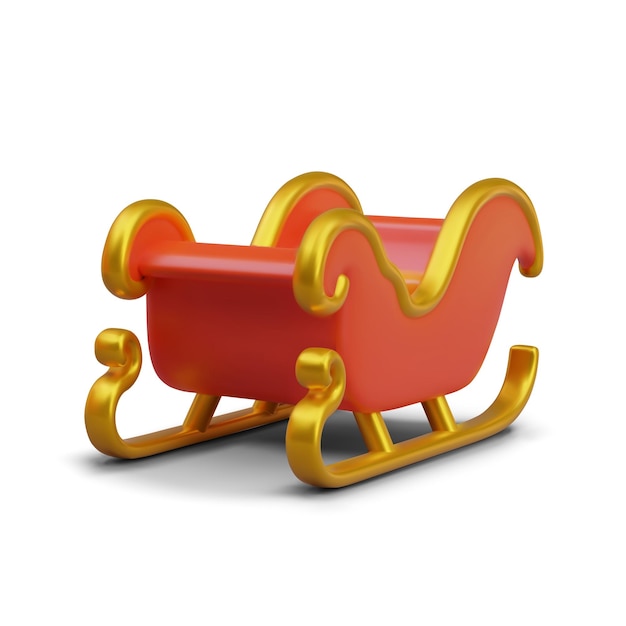 Trineos de Papá Noel con lugar para regalos Concepto de Navidad y feliz año nuevo elemento