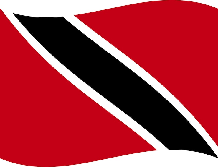 Vector trinidad y tobago agitando la bandera ilustrador del icono nacional