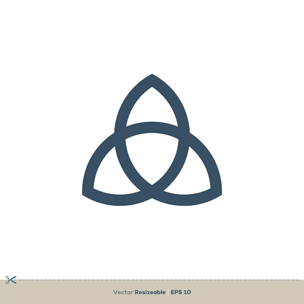 Vector trinity celtic ornamental logo plantilla ilustración diseño vector eps 10