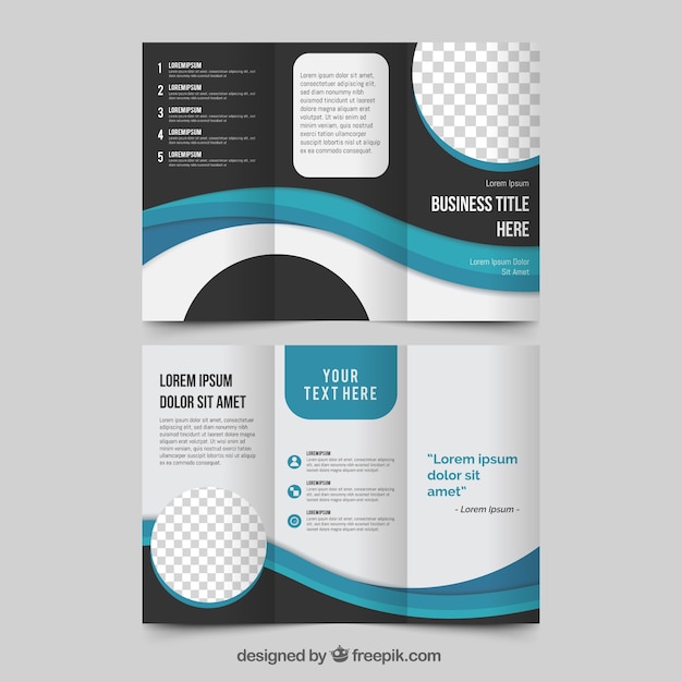 Tríptico de negocios en estilo abstracto