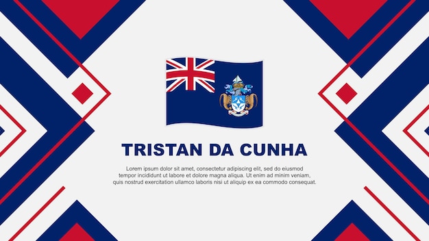 Tristan Da Cunha Bandera Abstracto Template de diseño de fondo Tristan DaCunha Bandera del Día de la Independencia Papel de pared Ilustración vectorial Tristan da Cunha Ilustración