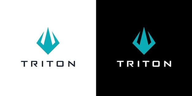 Triton conceptos logo vector gráfico resumen plantilla