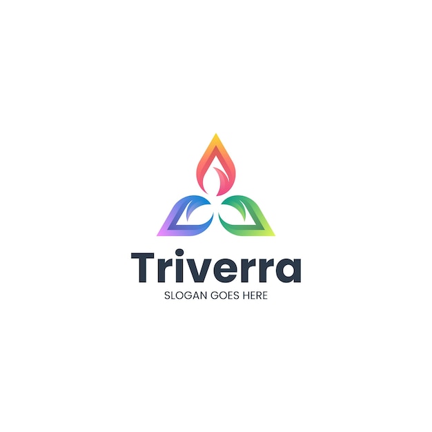 Triverra Abstract Gradiente Logotipo de colores