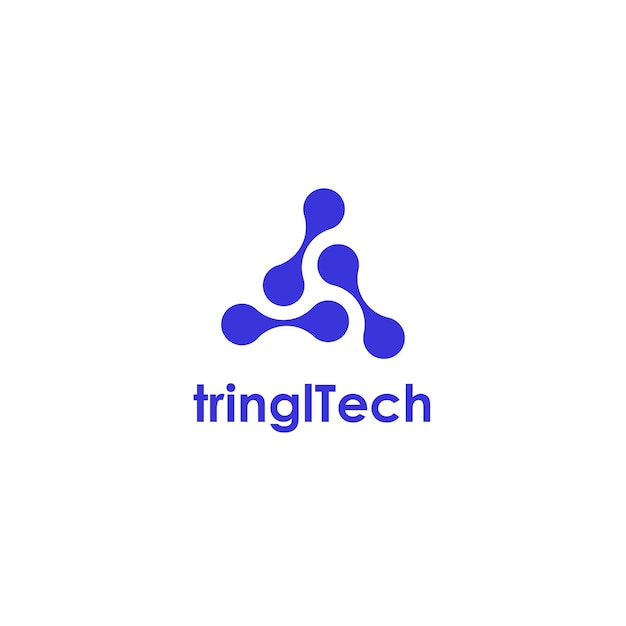 TrnglTech Diseño de logotipo moderno para tecnología y conectividad