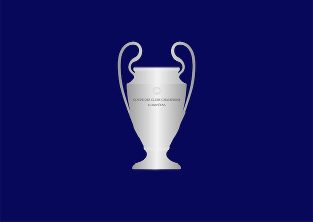 Vector trofeo de la copa de la liga de campeones de la uefa