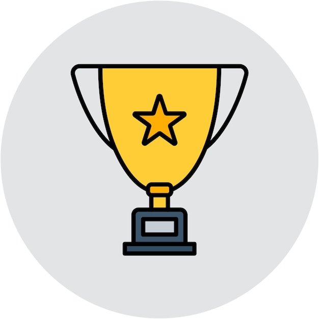 El trofeo de estilo de ilustración vectorial