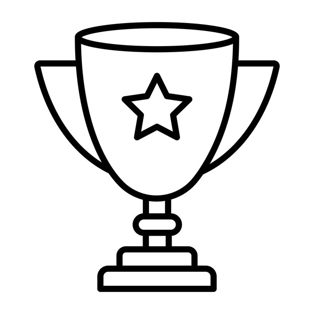 El trofeo de estilo de ilustración vectorial
