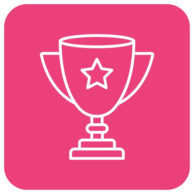 El trofeo de estilo de ilustración vectorial