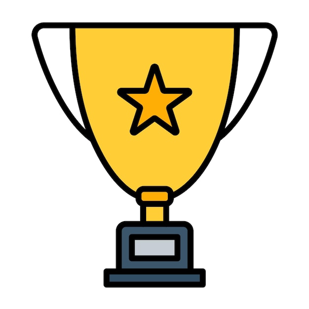 El trofeo de estilo de ilustración vectorial