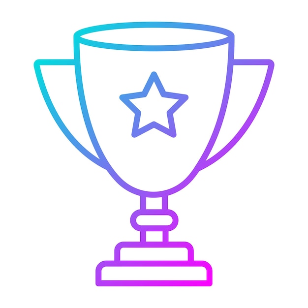 El trofeo de estilo de ilustración vectorial