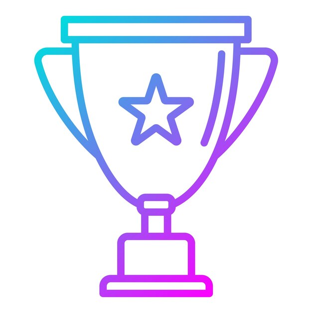 El trofeo de estilo de ilustración vectorial