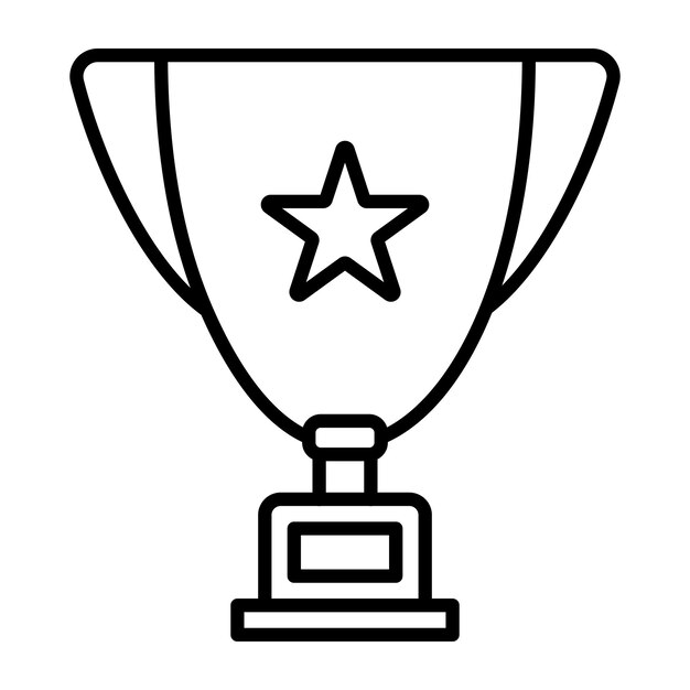 El trofeo de estilo de ilustración vectorial