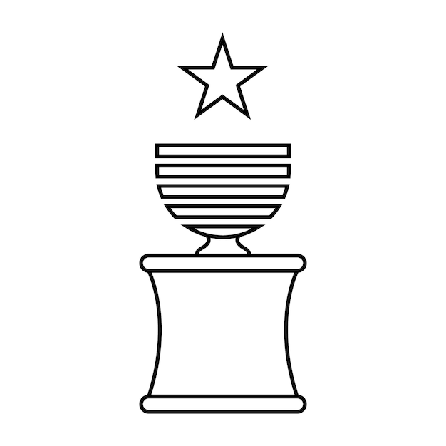 Trofeo ganador de la copa icona de la copa de victoria signo símbolo de recompensa para web y móvil
