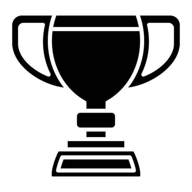Trofeo Glifo Ilustración Negro Sólido