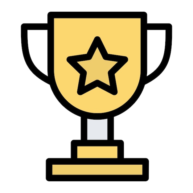 Trofeo de ilustración de diseño de íconos vectoriales