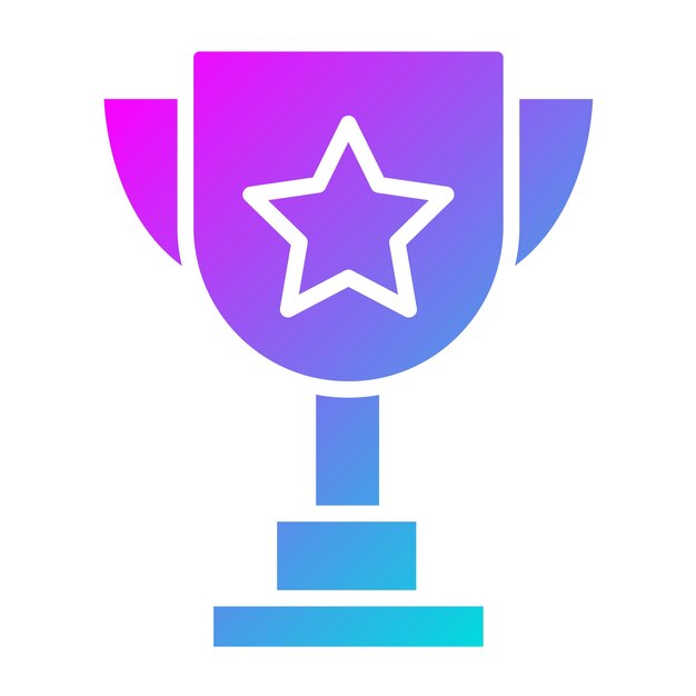 Trofeo de ilustración de diseño de íconos vectoriales