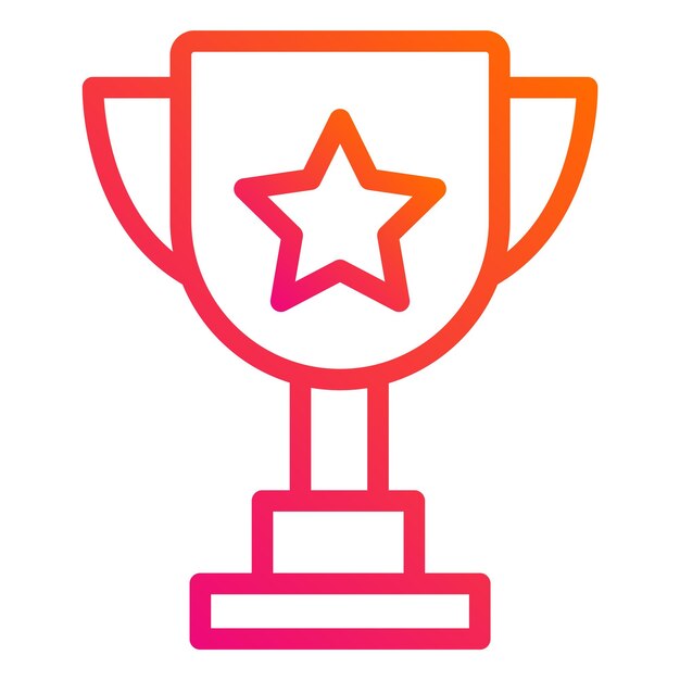 Trofeo de ilustración de diseño de íconos vectoriales