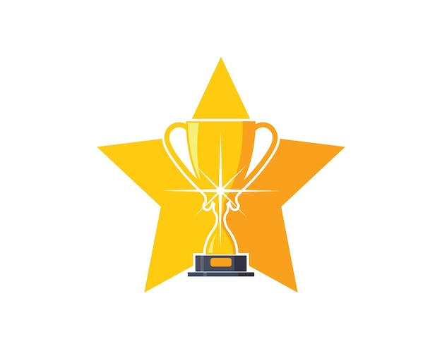 Trofeo ilustración vector logo icono de ganador ilustración