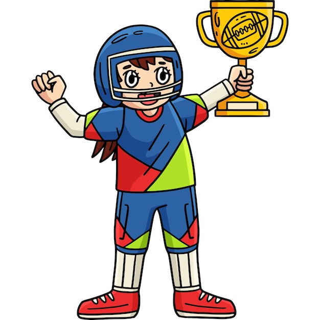 Trofeo de la jugadora de fútbol americano Clipart