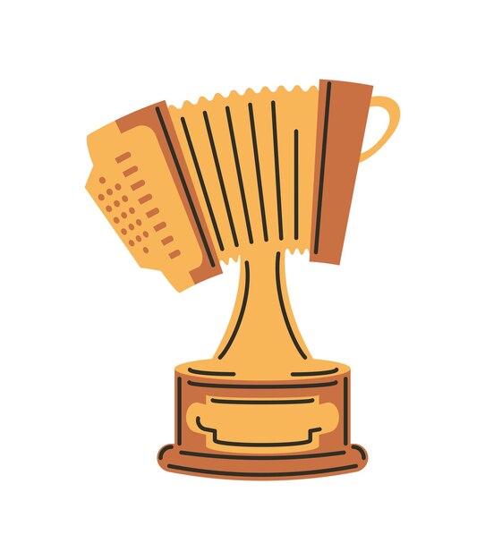 el trofeo de la leyenda vallenato ilustración aislada