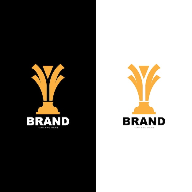 Trofeo Logo Ilustración Premio Ganador Plantilla Diseño Vectorial