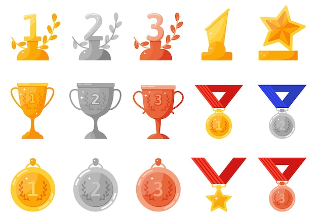 Trofeo de medallas y copas.