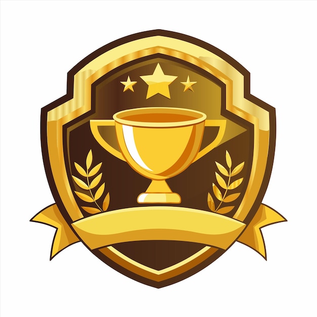 un trofeo de oro con estrellas y una estrella en él
