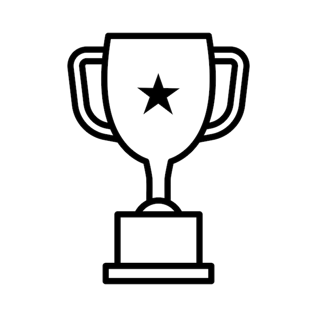 trofeo signo símbolo vector glifo color icono