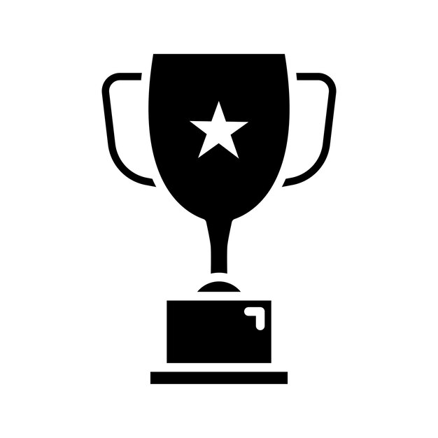 trofeo signo símbolo vector glifo color icono